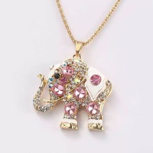 Crystal Elephant Pendant Necklace